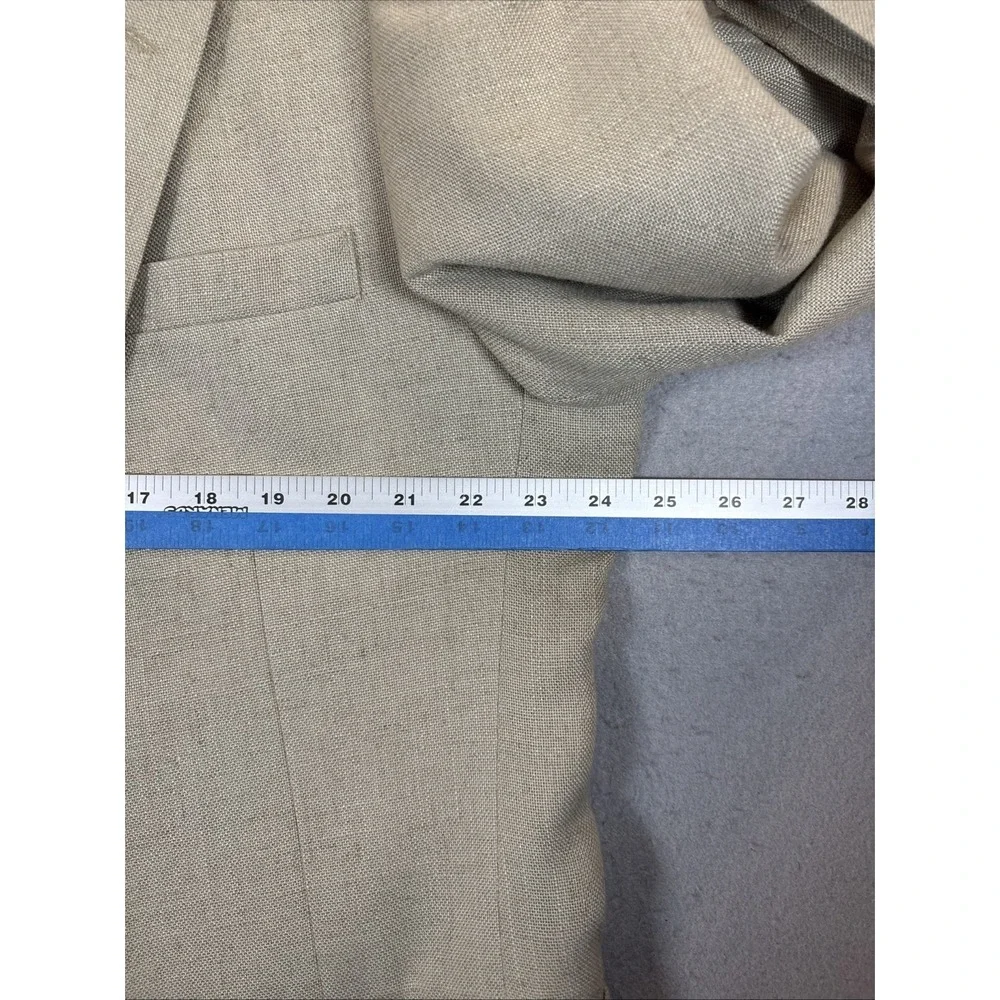 Haggar Gentlemans Fit Beige Linen‎ Blend Blazer Jacket 48L EUC
